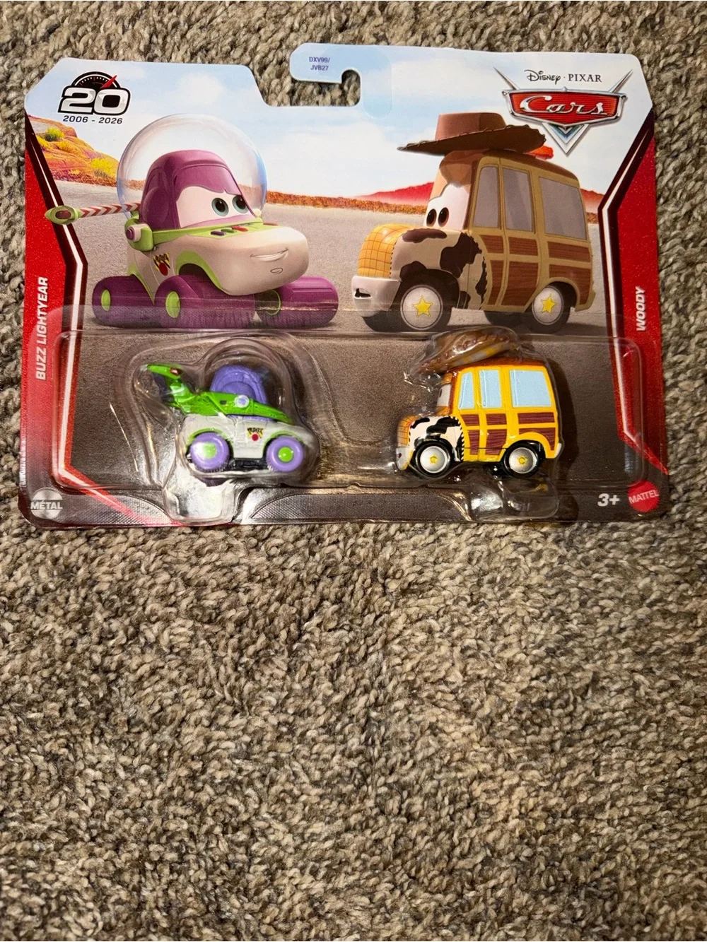 Disney Pixar Cars 20th Anniversary BUZZ LIGHTYEAR & WOODY 2-Pack ~ Toy Story NEW